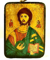 Teacher Christ. Painted mini tree icon