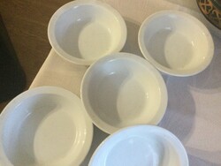 Alföldi fehér kompotos  5 darab tányér fehér. 2400 ft
