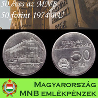 Az MNB 50 éves ezüst 50 forint 1974
