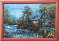 Decorative landscape oil painting