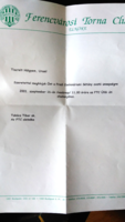 Invitation to the inauguration ceremony of the centenary promenade in Fradi September 16, 2001 In original envelope