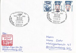 Németország boríték, első napi bélyegzéssel 1990