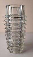Frantisek Vízner cseh üveg váza, Rosice üveggyár