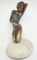 Czobor Sándor "Ági" bronzszobor eredetiségigazolással, ingyen postával