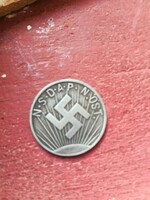 Harmadik Birodalmi nsdap 50 winterhilfe 1936-37 pénz, emlékérem