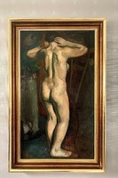 Aukcionált Szőnyi István(1894-1960): Tükör előtt c.festménye eladó.