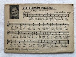 Antique postcard singer, song, sheet music postcard - 