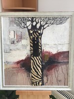 Piszkátor: absztrakt festmény: Szélsőségek fája