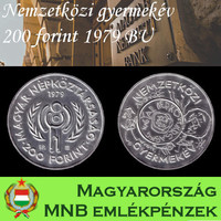 Nemzetközi gyermekév ezüst 200 forint 1979 BU