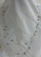 Double row necklace decorated with stones - stone necklace