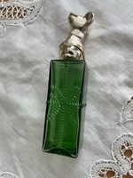 Vintage egérkés zöld AVON parfümös üveg