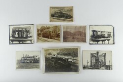 1J003 Antik vasút gőzös fotó mozdony fotográfia 8 darab