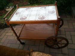 Trolley with tile slab,