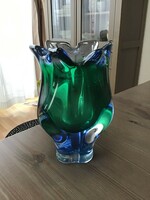 Old czech josef hospodka craft crystal glass vase
