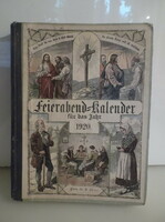 Book - 1920 - Calendar - 23 x 18 cm German - Flawless