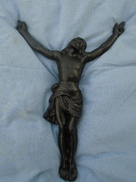 Antik nagyméretű Jézus szobor öntöttvas fekete matt színben kb 4 kg