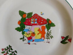 Dwarf vintage children's plate - lubiana