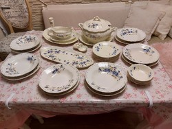 Porcelain tableware with Zsolnay cornflower pattern