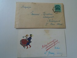 KA343.16  Táncoló pár -Boldog karácsonyt és szerencsés újévet  üdvözlőkártyán -Sommer 1940