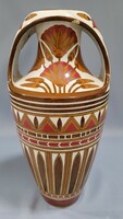 Nagyon ritka, Antik Zsolnay eozin Tutanhamon váza 1Ft-ról