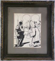 ERNŐ JENEY piquant caricature