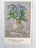 1943-as futott képeslap: Virágok