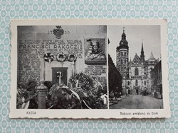 Old postcard 1939 postcard of Košice Rákóczi monument dome