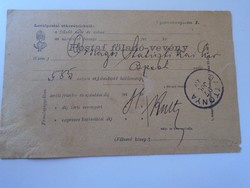 D190526 Postai föladó-vevény BATTONYA  1897