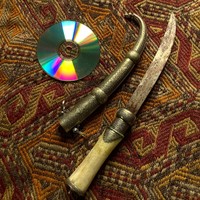 Arabian combat ornament knife sword fighting saber tulk bone horn handle