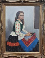 László Áldor / girl in folk costume