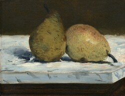 Manet - pears - canvas reprint on blindfold