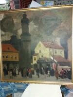 Soproni tűztorony 1920 ,Ágoston Ernő festménye.