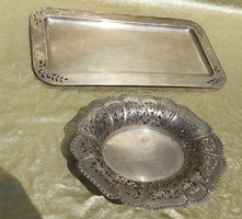 Szecessziós Magyar ezüst tálcák 1 kg. Diannás jelzéssel 1900 körüliek.