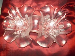 Rózsaszín virágos ikerkínáló üveg szépséges hibátlan