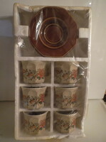 Coffee set - new - Italian - marked - retro - unopened - cup 1 dl - saucer 14 cm
