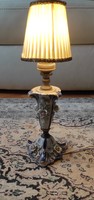 Antique porcelain table lamp rosy, marked