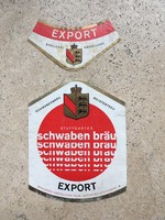 Schwaben régi sörös üveg címke