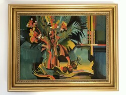 Hidvégi Valéria (1944- ) 78 x 98 cm EREDETI olajfestménye