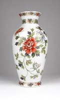 0Y419 Kyoto aranyozott japán porcelán váza 21 cm