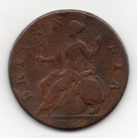 Britannia 1/2 British penny, 1751