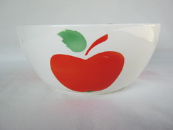 Retro ... Kispest granite ceramic bowl with apple pattern