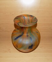 Muranoi üveg váza 23,5 cm magas, átmérő 18 cm, 2 kg (1/d)