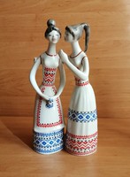 Hollóházi porcelán pletykálkodó nők figura 24 cm (po-4) Lonca részére