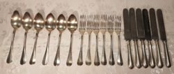 Argentor with 90 markings, 6 spoons and 6 forks, the 6 knives with different markings!