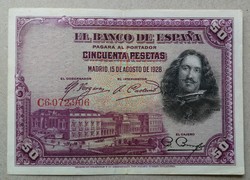 Spain 50 pesetas 1928 vf