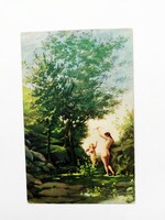 Antik, litho, művészeti képeslap, Stengel 176.