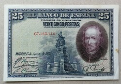 Spain 25 pesetas 1928 vf-