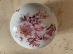 Herendi virágmintázat porcelán bonbonier