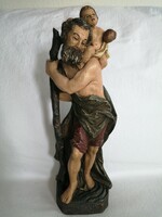 Szent Kristóf figurális szobor.