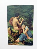 Antik, litho, művészeti képeslap, Stengel 190.